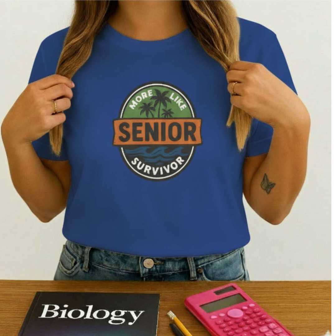 Senior Survivor T-Shirt — 'More Like Senior Survivor' Graduation Shirt