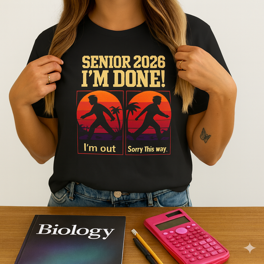 Senior 2026 "I'm Done!" T-Shirt — Unisex tee